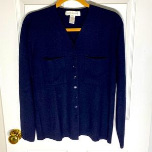 Jones New York  navy cardigan with pockets
